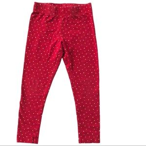 Lands’ End 6x-7 red polka dot leggings